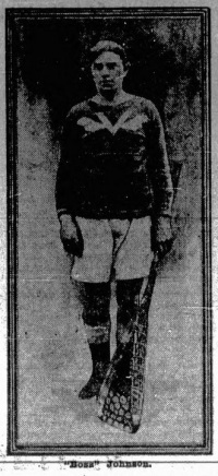 The signing of ‘Boss’ Johnson in 1913 was big news in his hometown of Victoria. Here he appears in the Victoria Daily Colonist.
